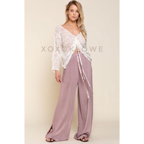 POL Ivory Pull String Top Lightweight Long Sleeve - Picture 12 of 14